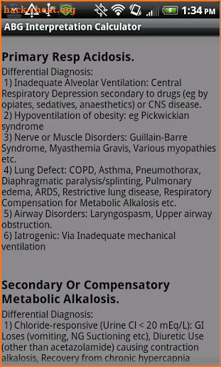 Arterial Blood Gas Interpreter screenshot