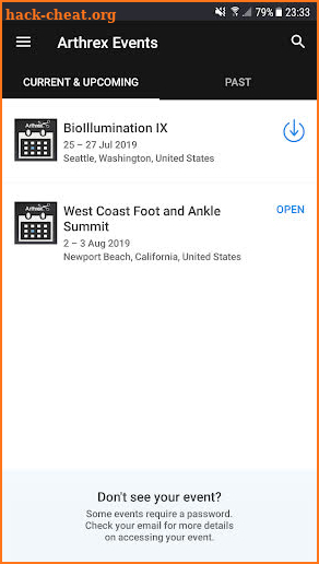 Arthrex Events screenshot
