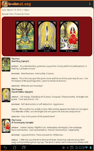 Arthurian Tarot screenshot