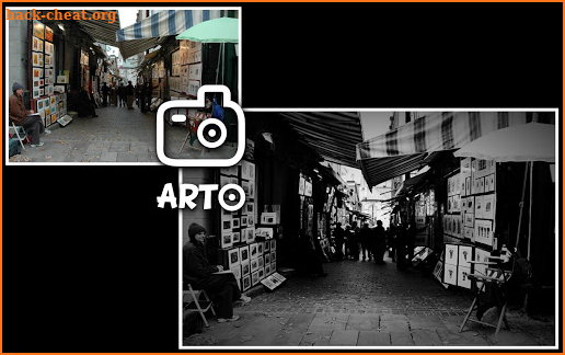 Arto: black and white photo screenshot