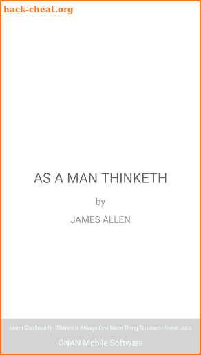 As A Man Thinketh - Night Mode by James Allen screenshot