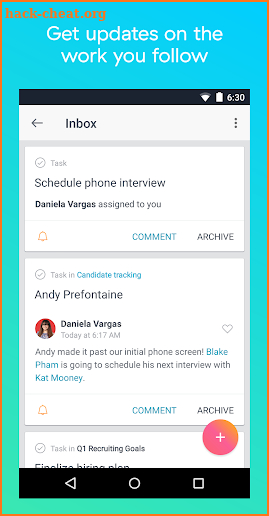 Asana: organize team projects screenshot