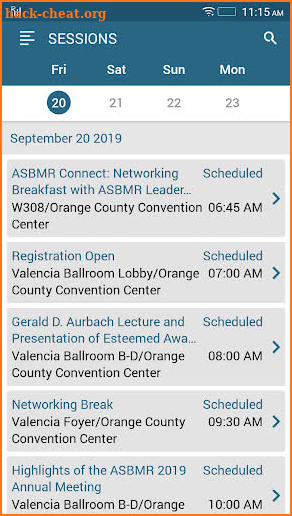 ASBMR 2019 screenshot