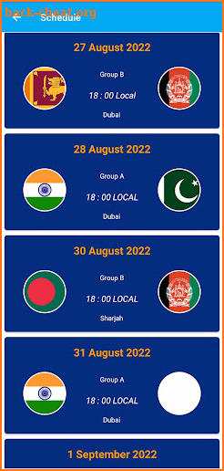 Asia Cup 2022 - Live screenshot