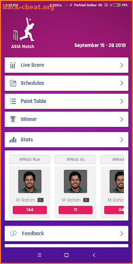 Asia Match - Live, Schedule & Point Table screenshot