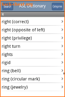 ASL Dictionary screenshot