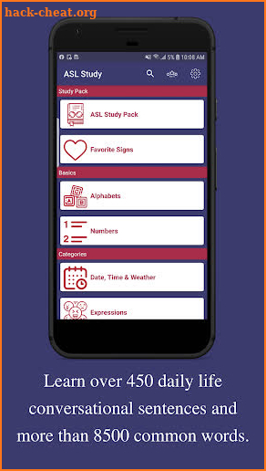 ASL Study screenshot