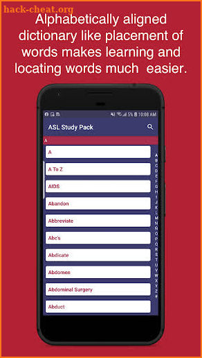 ASL Study screenshot