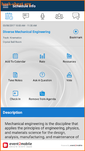 ASME Event Connect Plus screenshot