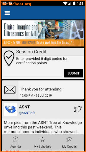 ASNT Events screenshot