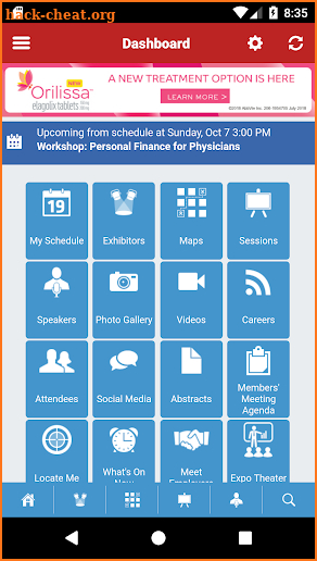 ASRM Events Gateway screenshot