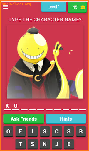 ASSASSINATION CLASSROOM QUIZ screenshot