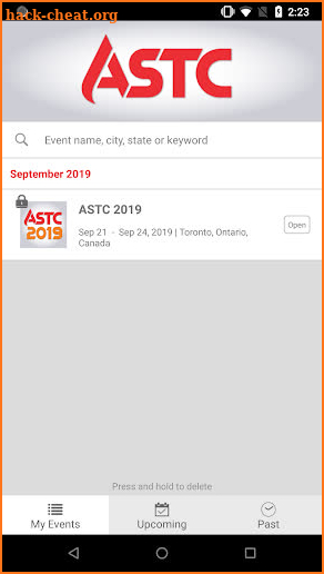 ASTC Events and Programs screenshot