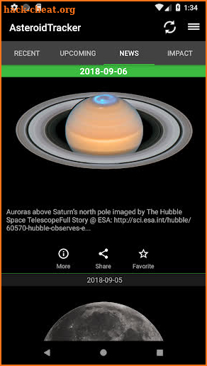 Asteroid Tracker screenshot