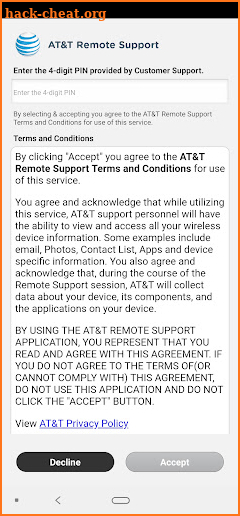 AT&T Remote Support screenshot