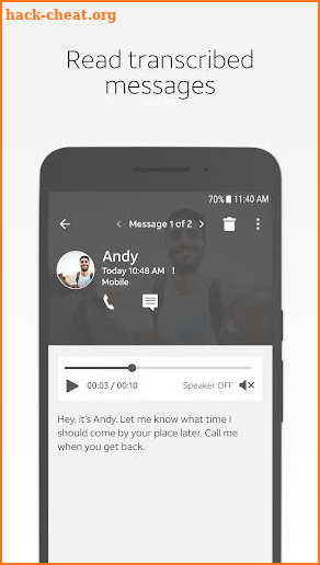 AT&T Visual Voicemail screenshot