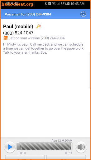 AT&T Voicemail Viewer screenshot