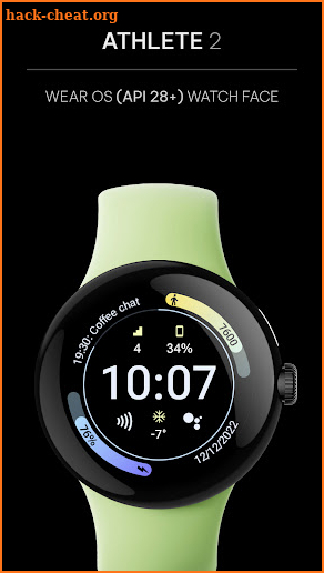 Athlete 2 - Wear OS watch face screenshot