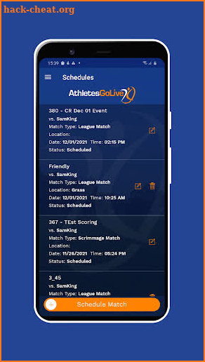 AthletesGoLive Volleyball screenshot