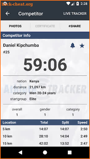 AthleteTRACKER screenshot