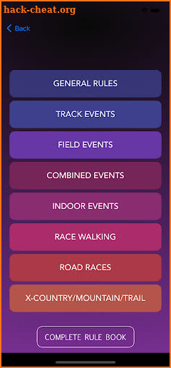 Athletics Rule Book screenshot