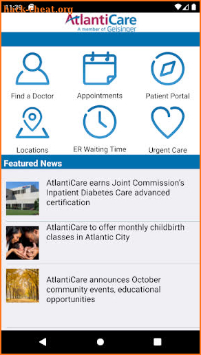 AtlantiCare screenshot