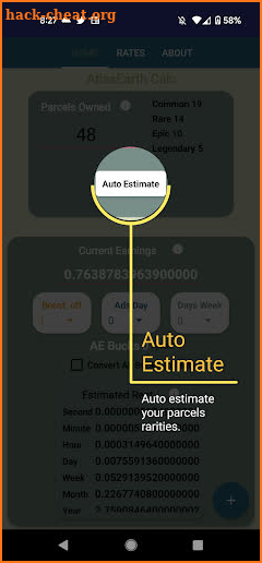 AtlasEarth Calc screenshot