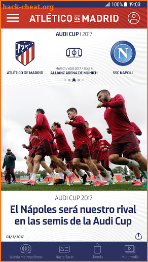 Atlético de Madrid screenshot