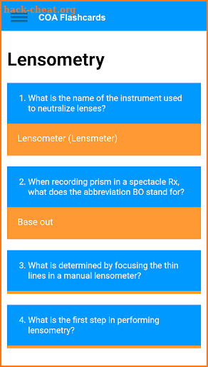 ATPO COA Exam Flashcards screenshot