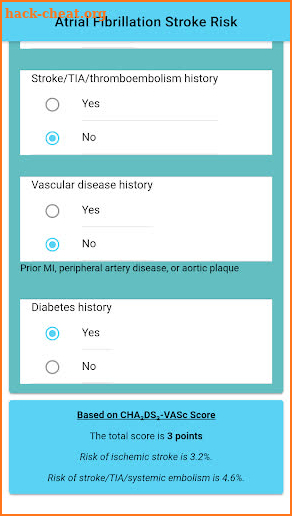 Atrial Fibrillation Risk - Stroke, TIA, Embolism screenshot