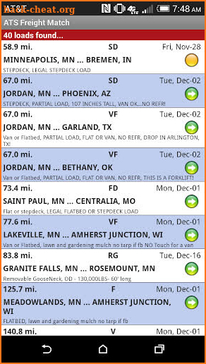 ATS Freight Match screenshot