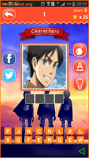 Attack on titan Quiz screenshot