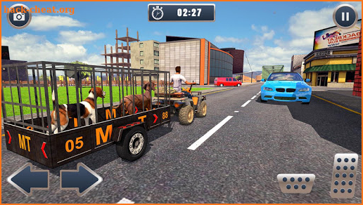 ATV Bike Dog Transporter Cart Driving screenshot