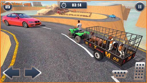 ATV Bike Dog Transporter Cart Driving screenshot