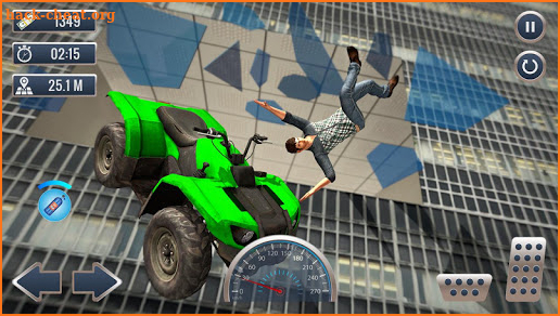 ATV Bike Rooftop City Stunt Ramp screenshot