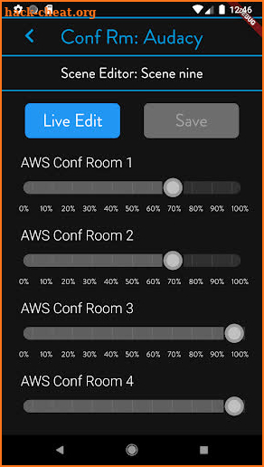 Audacy Controls screenshot