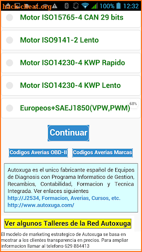 AUDI diagnosis Motor, Airbag, Cuadro, ABS/ESP... screenshot