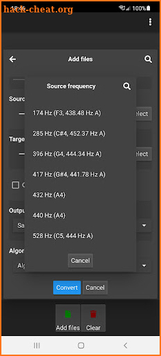 Audio Frequency Converter screenshot