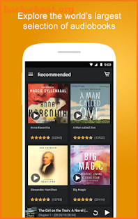 Audiobooks from Audible screenshot