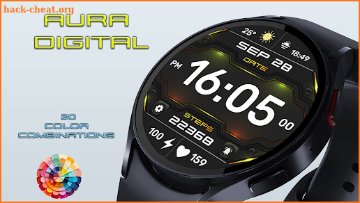 Aura Digital Watch Face screenshot