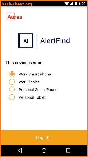 Aurea AlertFind screenshot