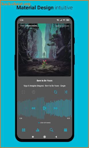 Aurora - Material Poweramp v3 Skin screenshot