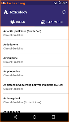 Austin Health Clinical Toxicology Guidelines screenshot