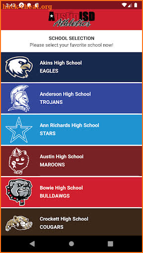 Austin ISD Athletics screenshot