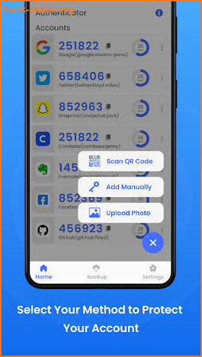 Authenticator App screenshot