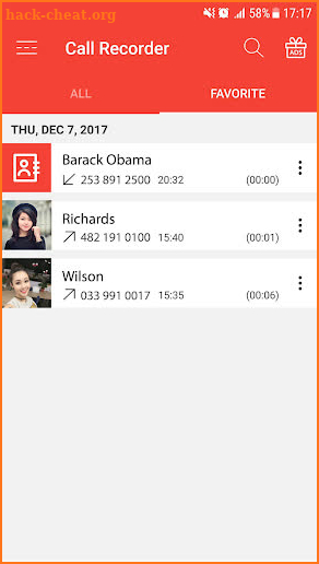 Auto call recorder Pro screenshot