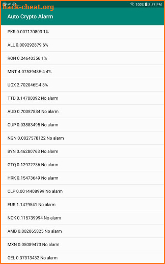 Auto Crypto Alarm screenshot