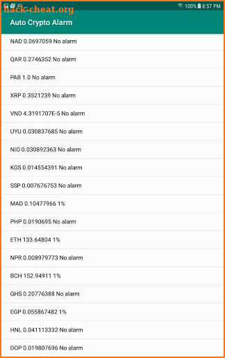 Auto Crypto Alarm screenshot