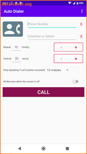 Auto Dialer Free screenshot