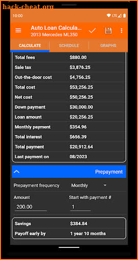 Auto Loan Calculator screenshot